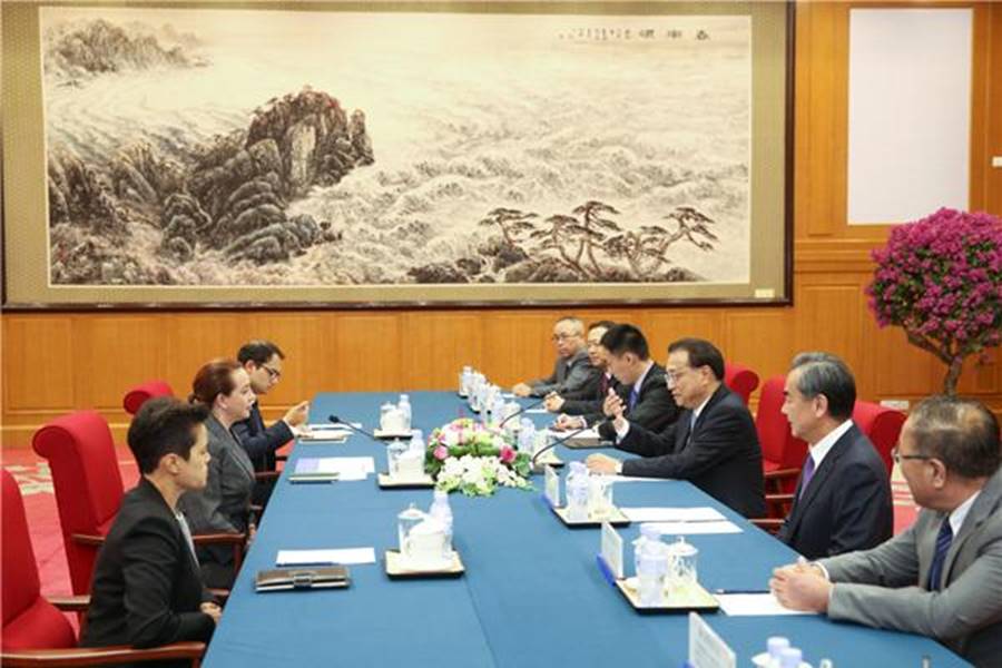 Premier Li meets UNGA president