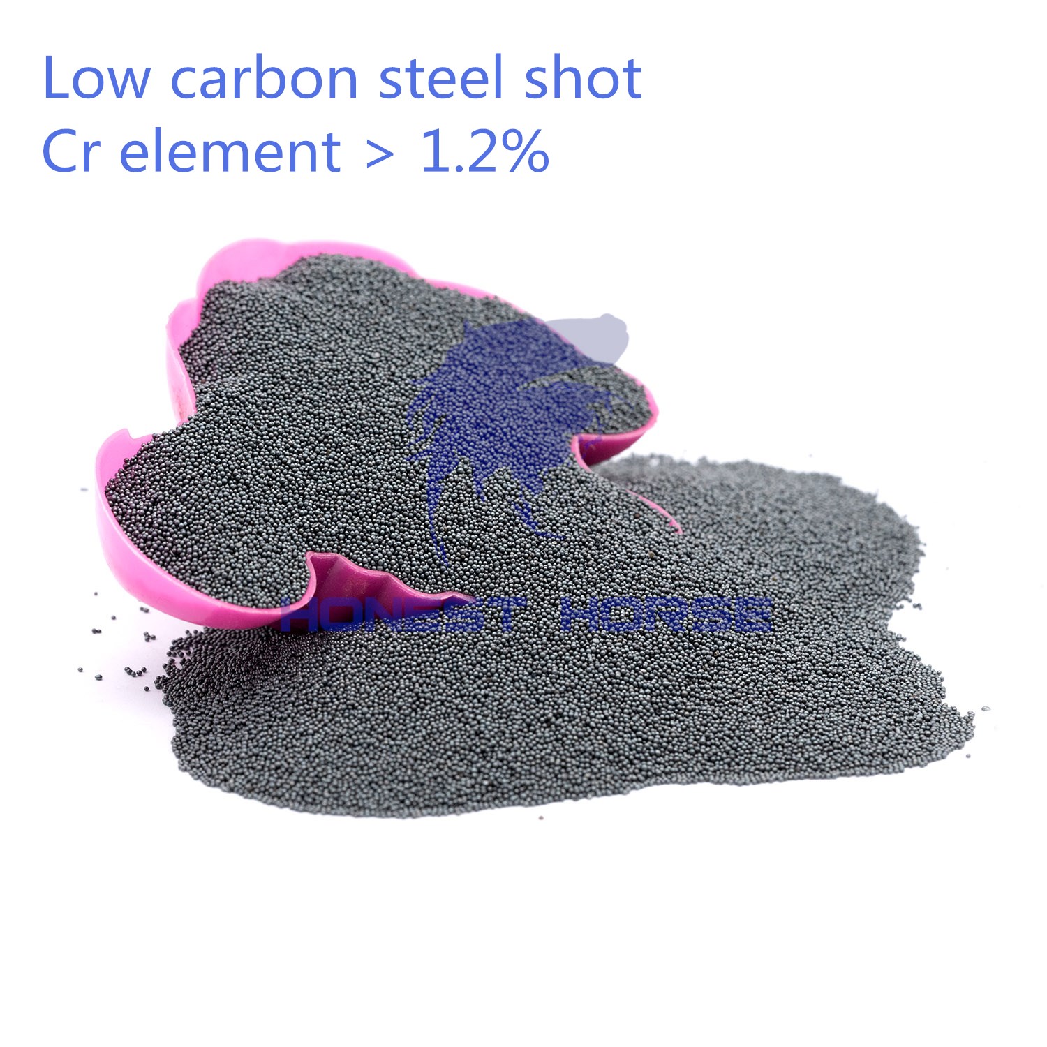 Low carbon steel shot
