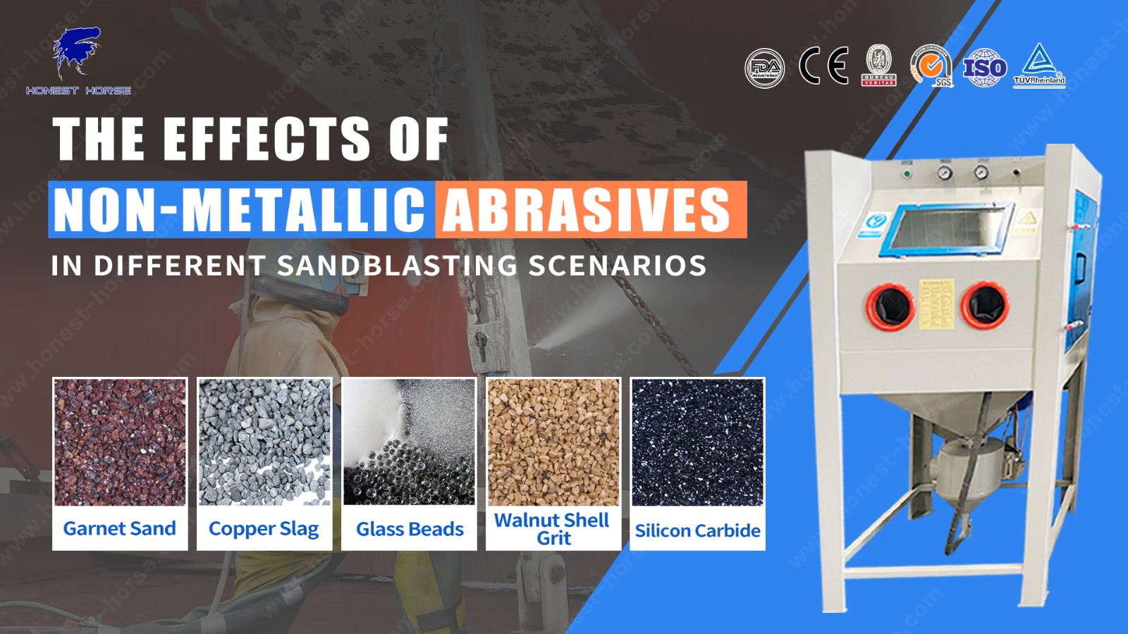 The Ultimate Revelation of the Effects of Non-metallic Abrasives in Different Sandblasting Scenarios