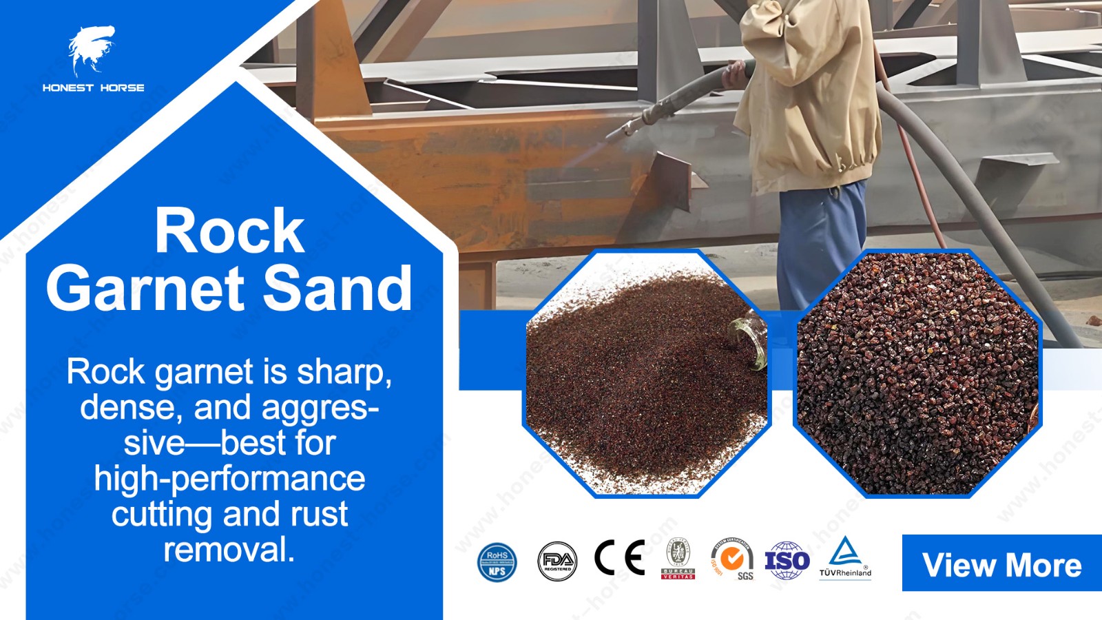 Rock Garnet Sand VS Green Garnet Sand